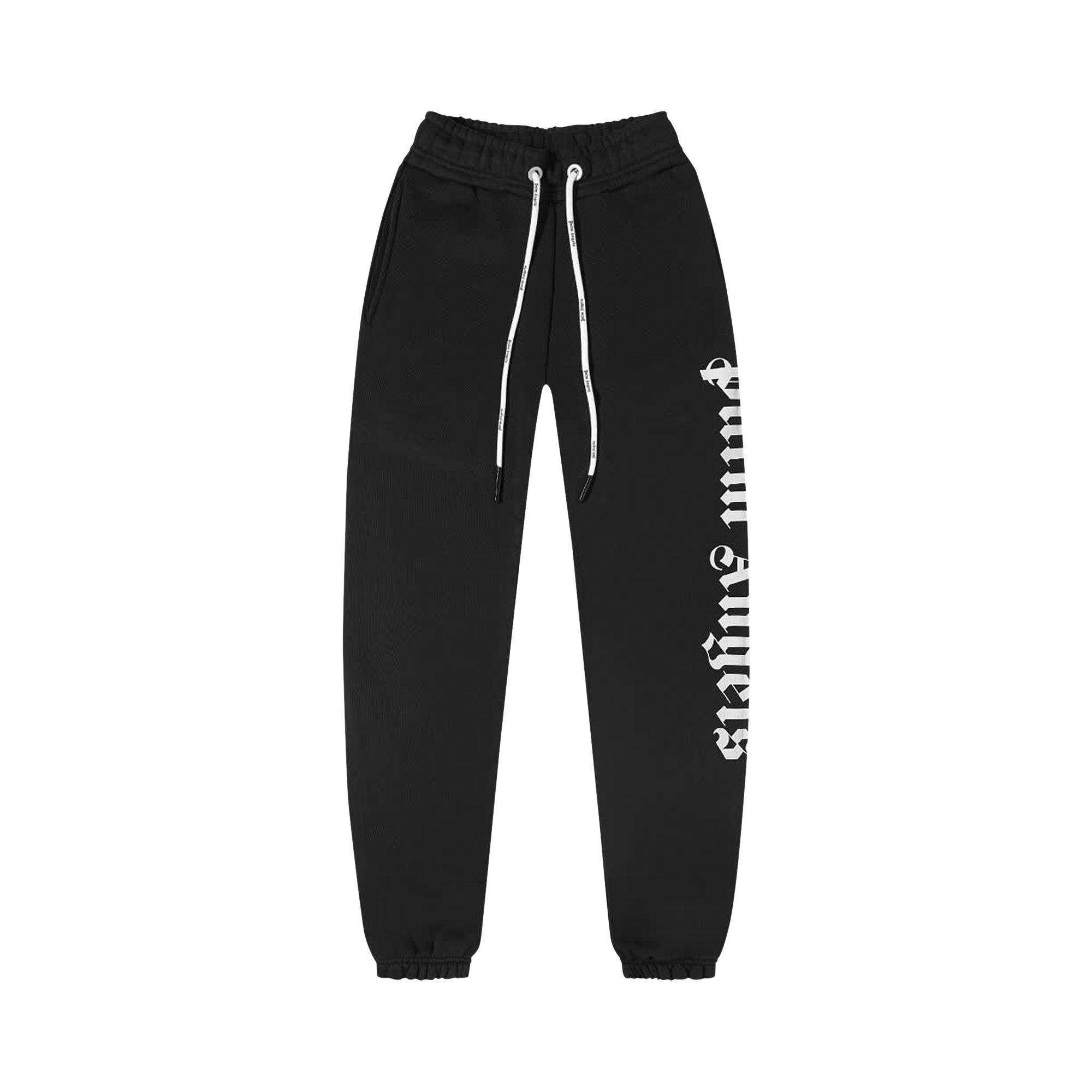Palm Angels Gothic Logo Print Track Pants
