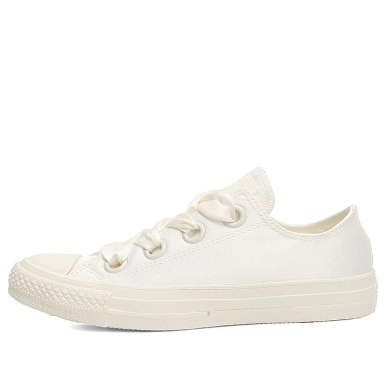 Converse All Star Big Eyelets White Silk Bow