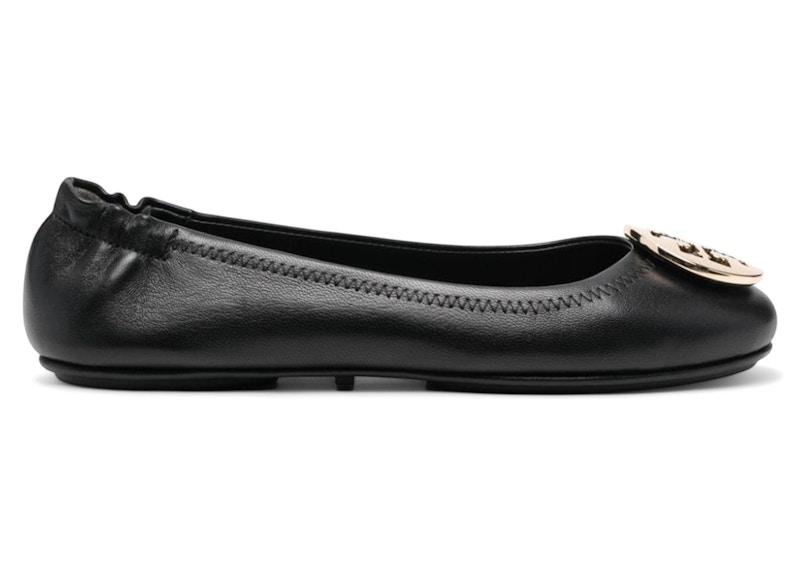 Tory Burch Minnie Travel Ballet Flats Perfect Black Gold