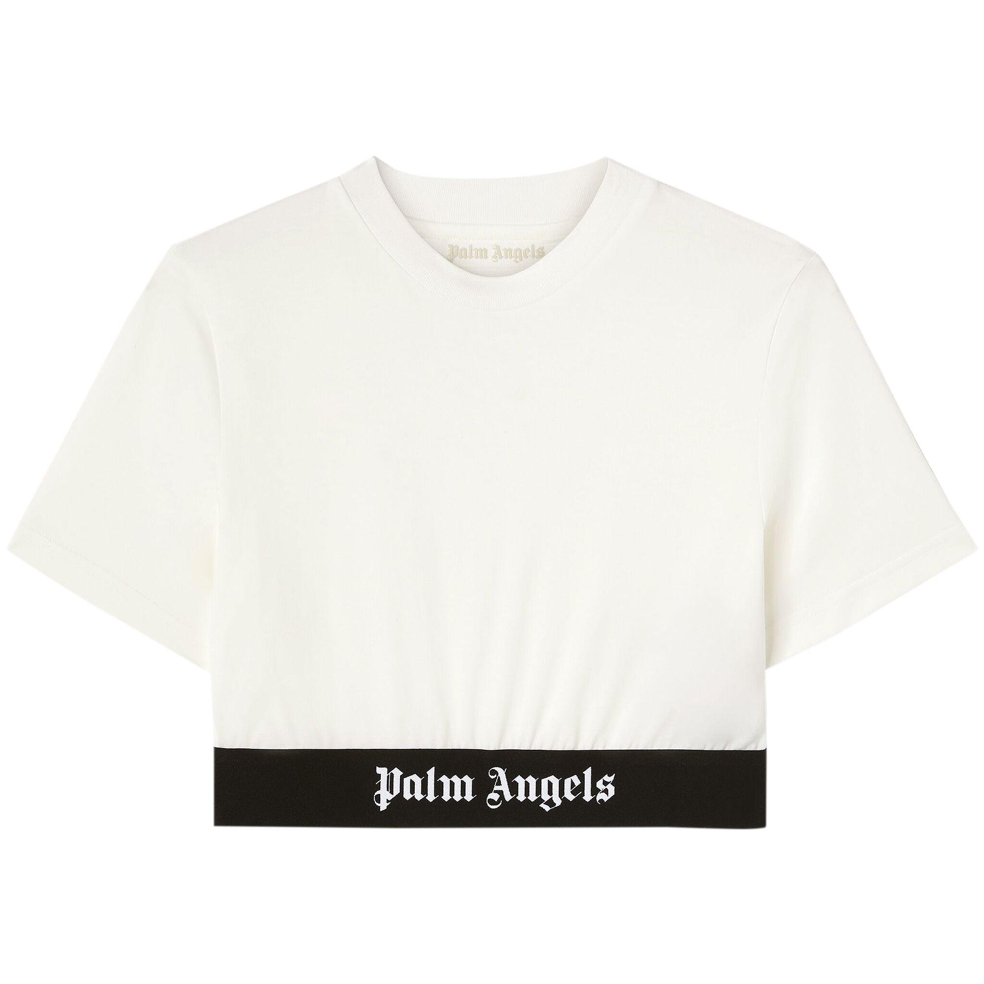 Palm Angels Logo Cotton Cropped T-Shirt