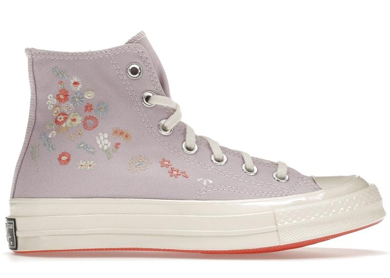 Converse Chuck Taylor All Star 70 Hi Embroidered Floral Pale Amethyst