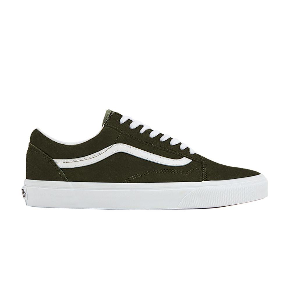 Vans Old Skool Sneakers in Green and Pig Suede - Grape Leaf