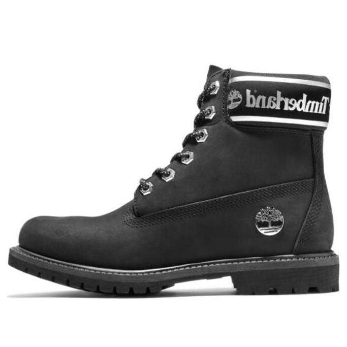 Timberland 6 Inch Premium Wide Fit Waterproof Boots 'Black Nubuck Logo'