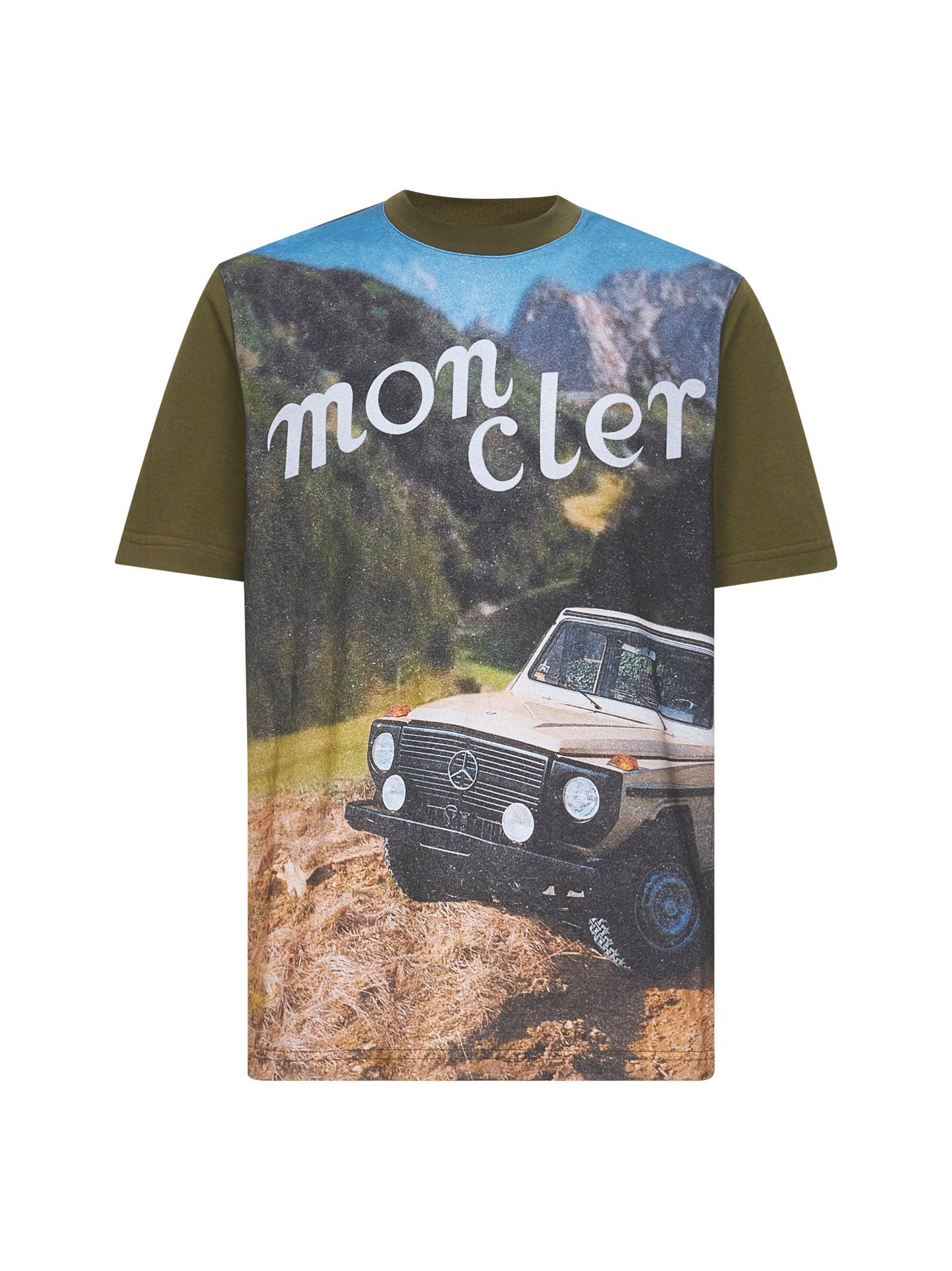 MONCLER X MB X NIGO Green Cotton Printed T-shirt