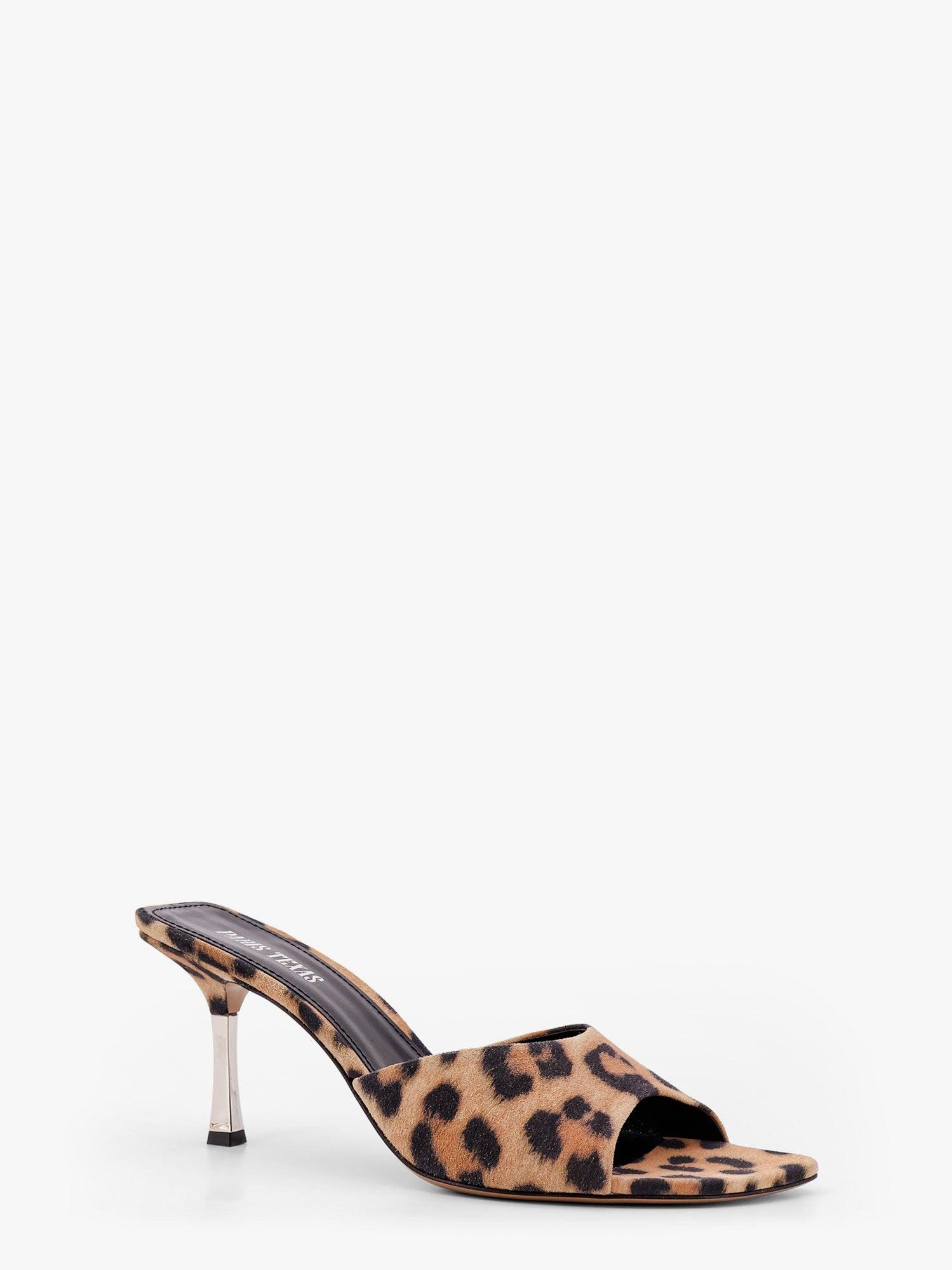 PARIS TEXAS Lorena suede sandals with animal print