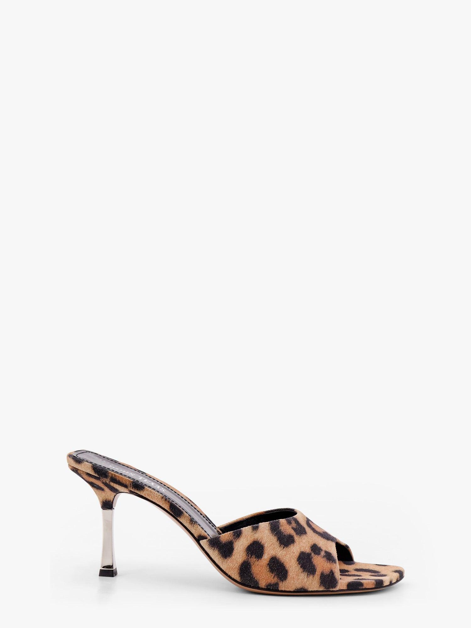 PARIS TEXAS Lorena suede sandals with animal print