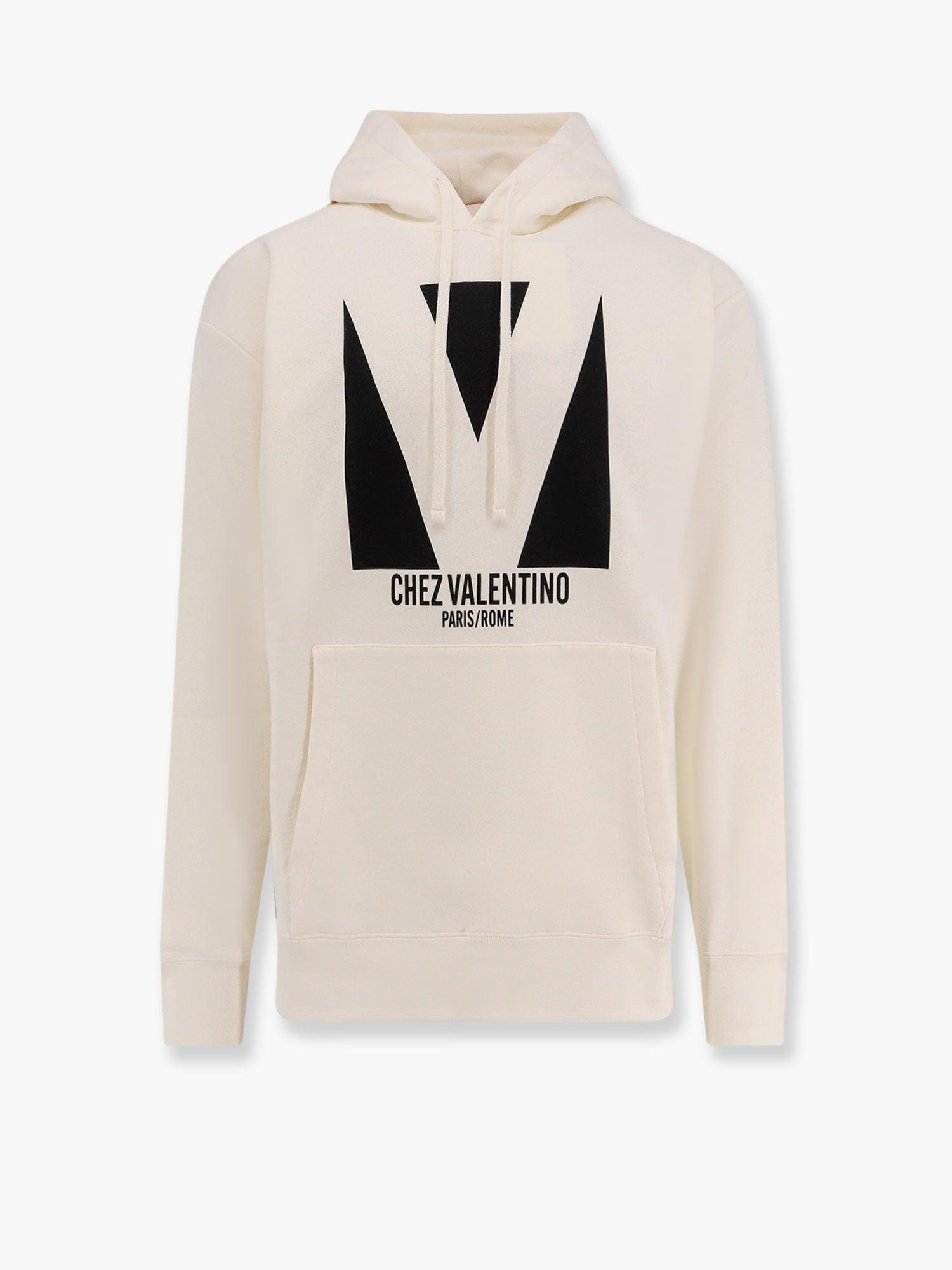 Cotton Sweatshirt with Chez Valentino Print