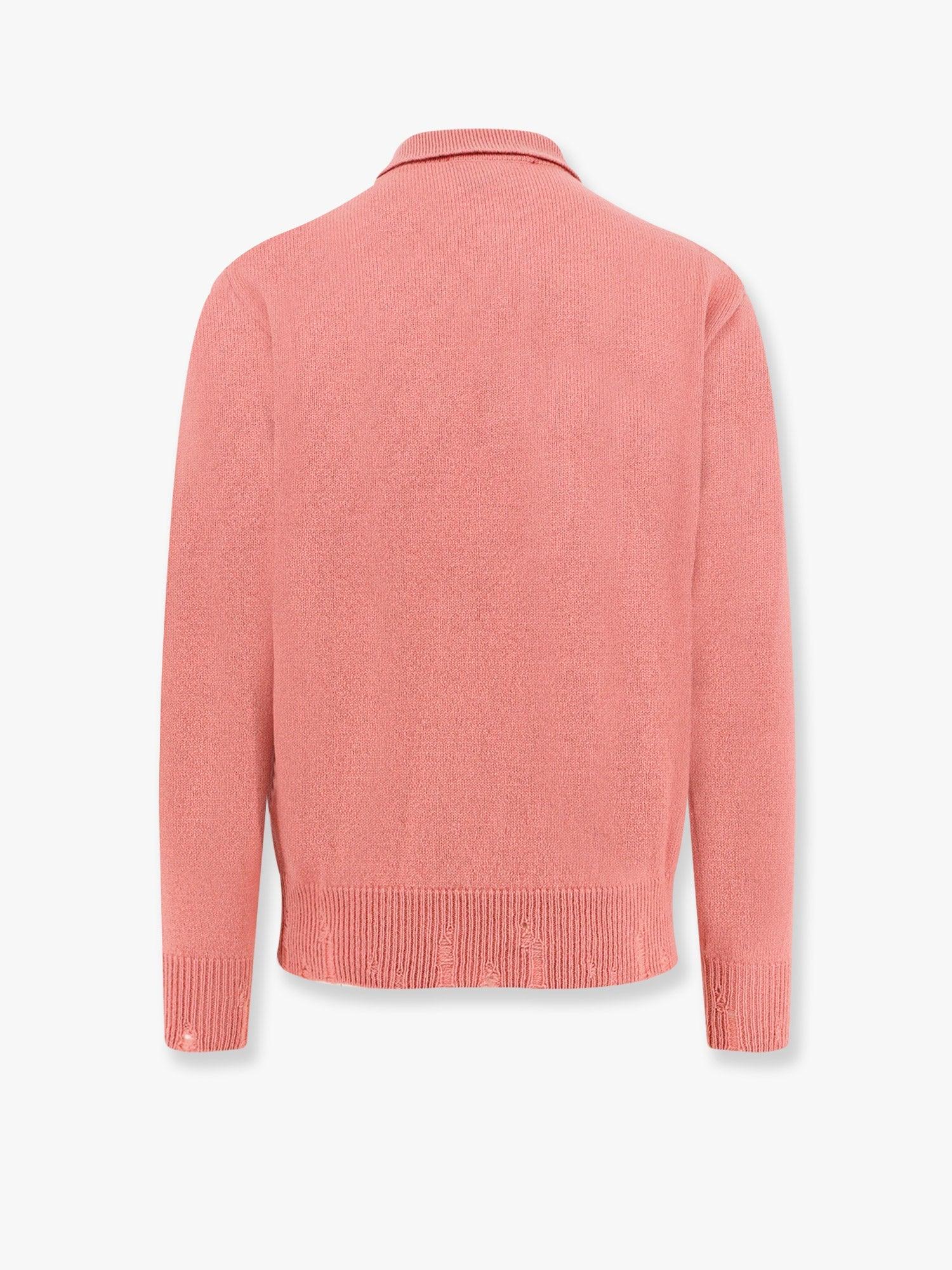 AMARANTO Wool and Cashmere Sweater with Logoed Label