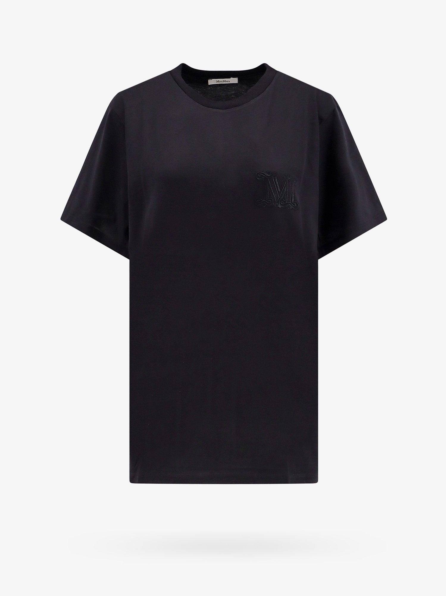 MAX MARA Cotton T-shirt with Embroidered Monogram