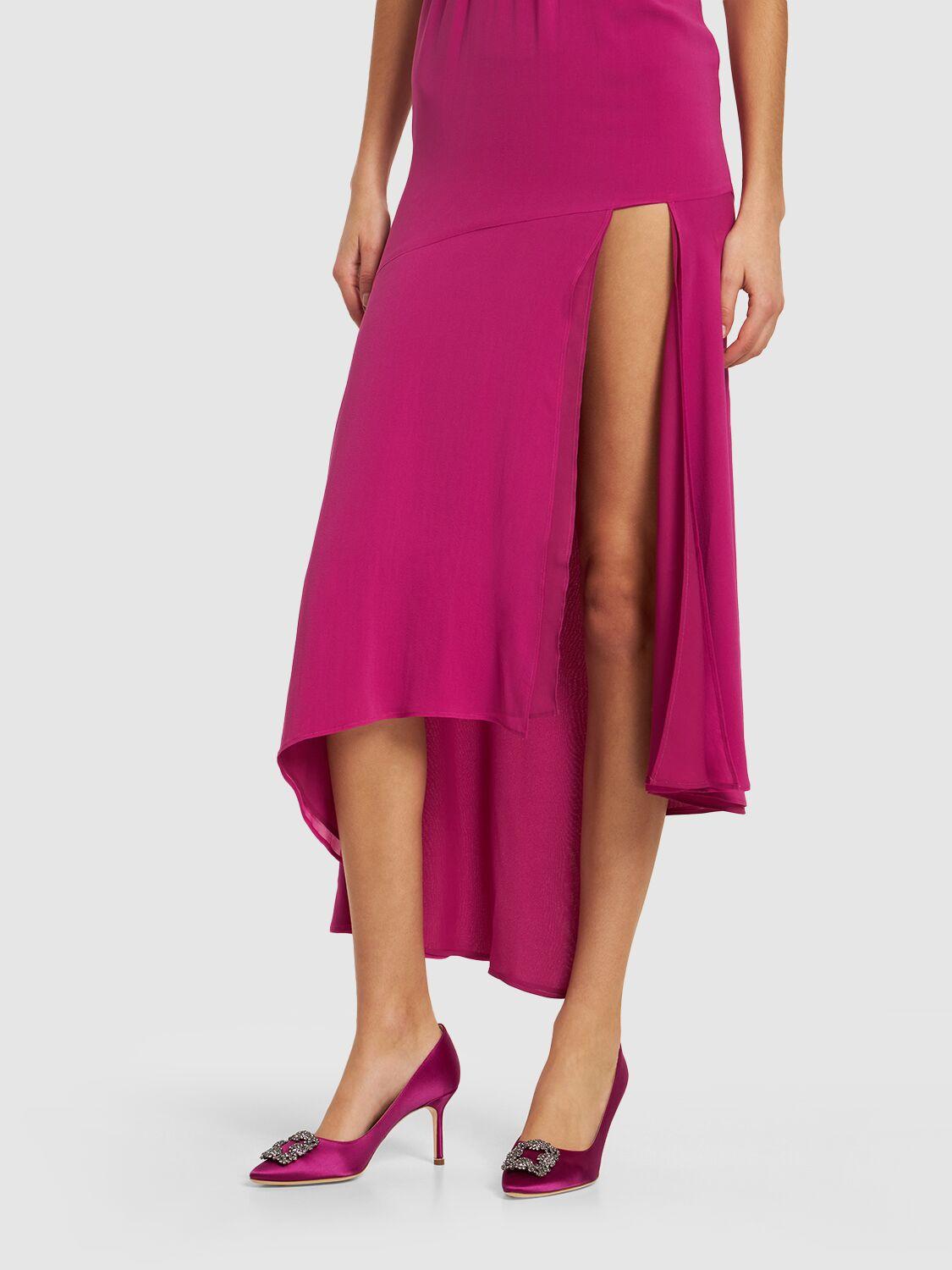MANOLO BLAHNIK Hangisi Satin Pumps