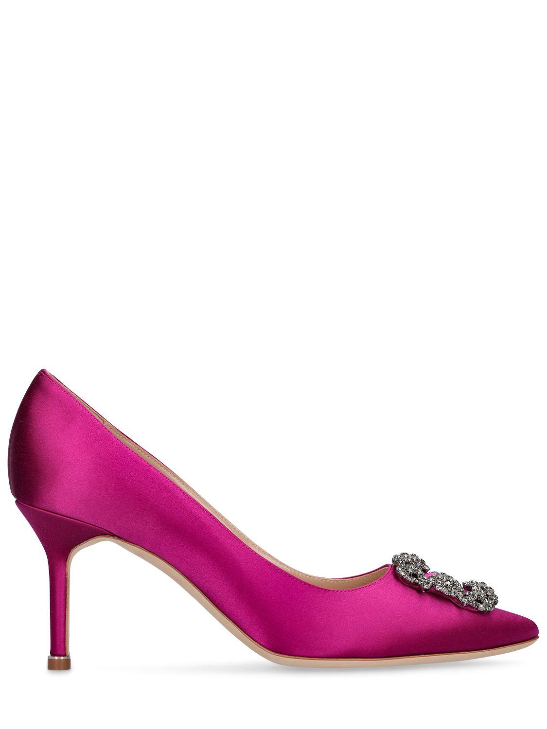 MANOLO BLAHNIK Hangisi Satin Pumps