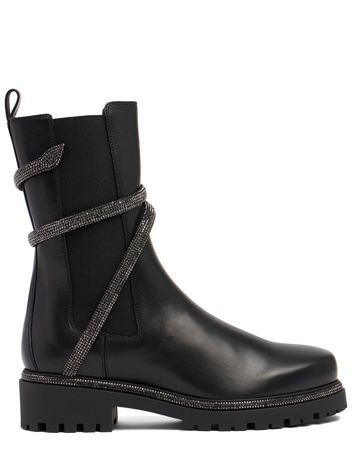 RENÉ CAOVILLA Cleo Leather Chelsea Boots
