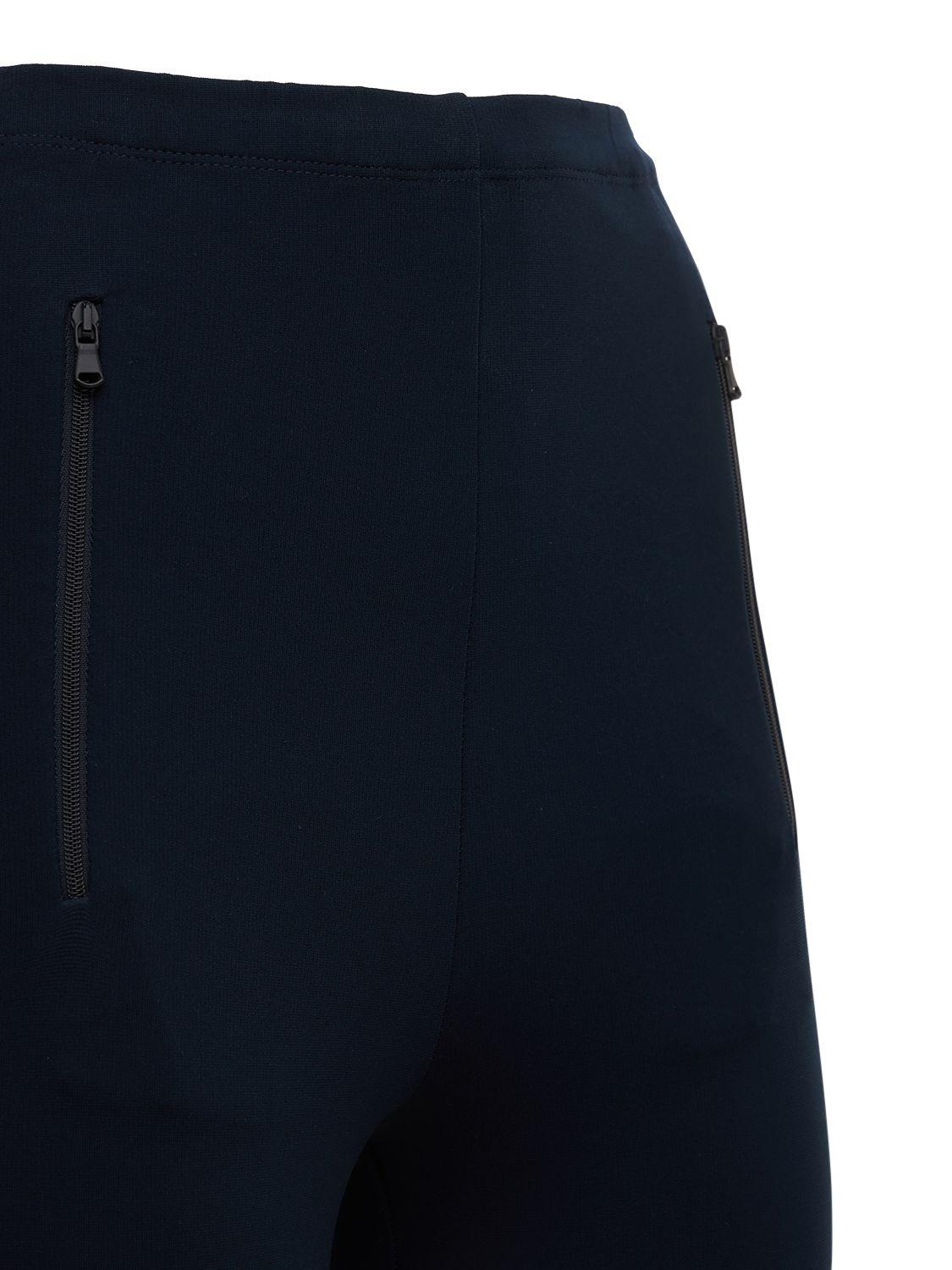WARDROBE.NYC Stretch Jersey Front Zip Leggings