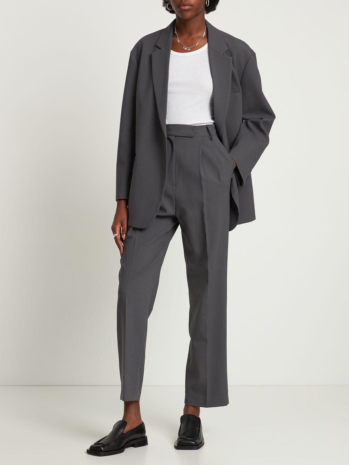THE FRANKIE SHOP Bea High Waisted Twill Pants