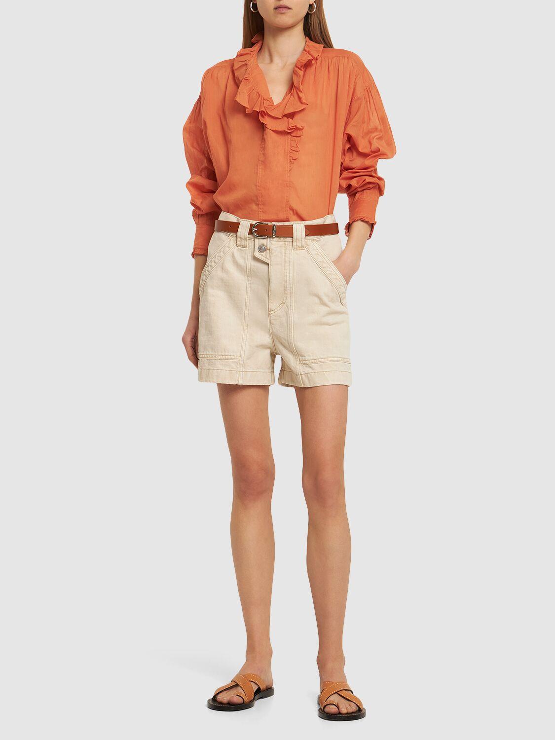MARANT ETOILE Pamias Ruffled Cotton Shirt
