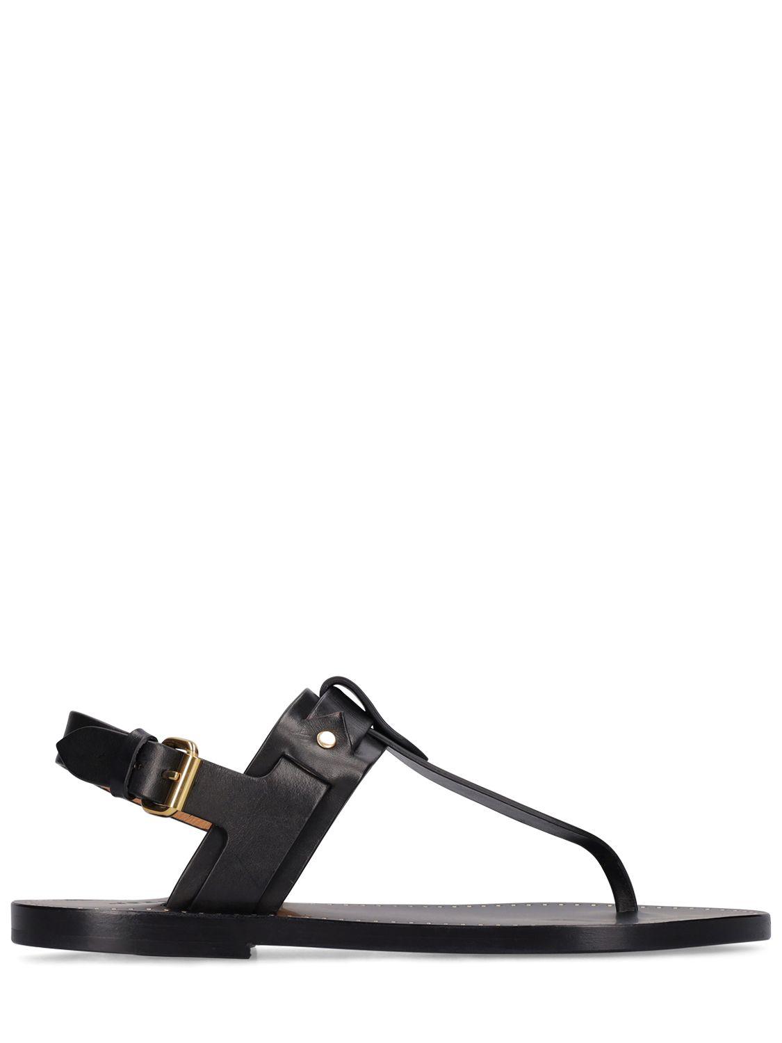 ISABEL MARANT Jewel-gz Leather Flats Sandals