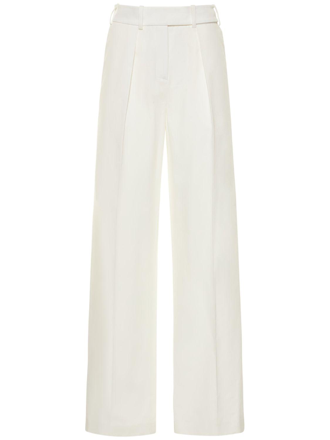 ALEXANDRE VAUTHIER Straight High Waist Twill Pants