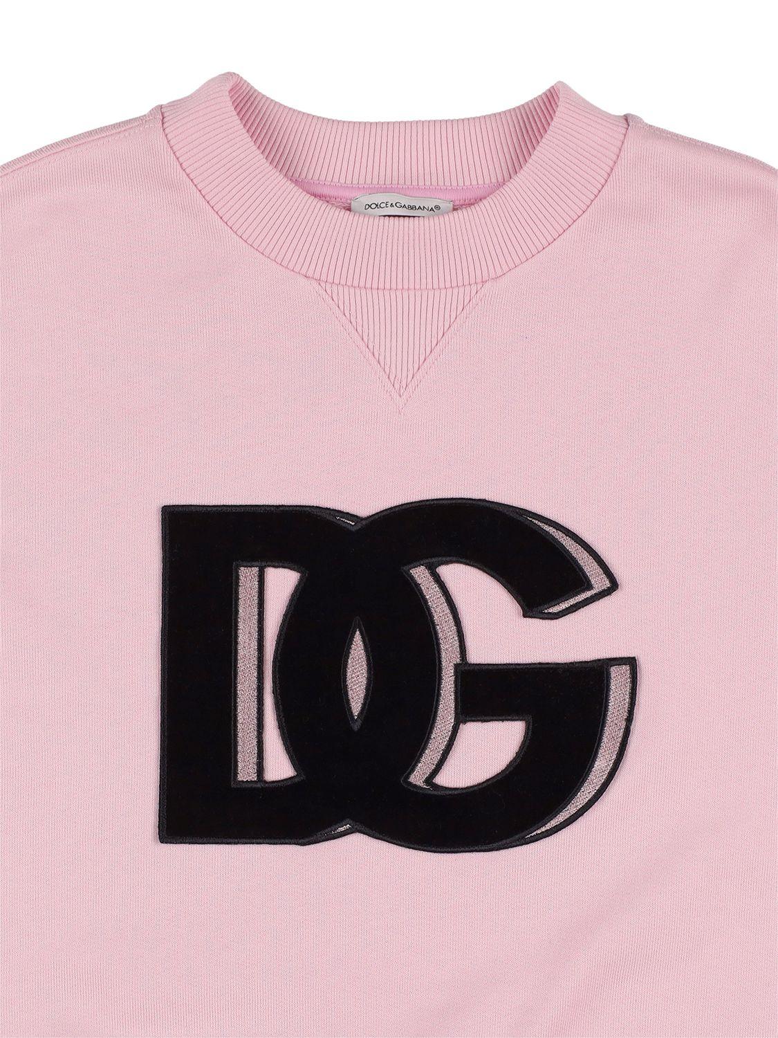 DOLCE & GABBANA Logo Patch Cotton Sweatshirt