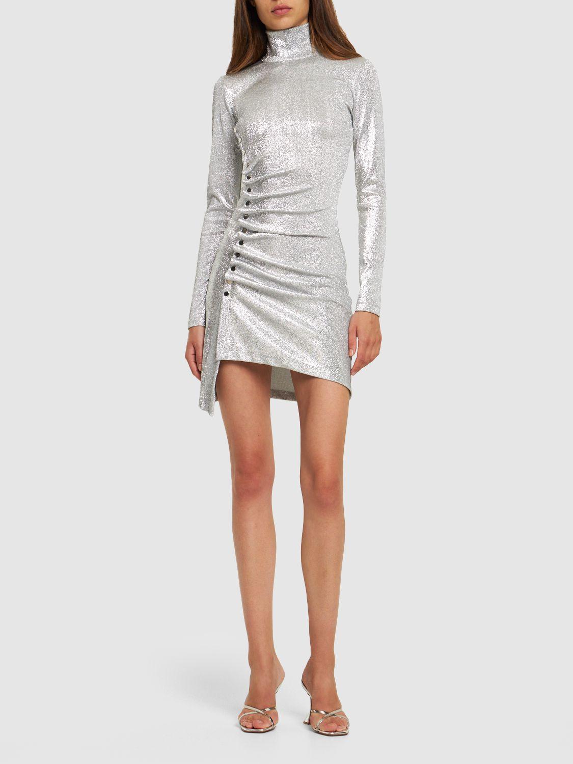 RABANNE Lvr Exclusive Jersey Lurex Mini Dress