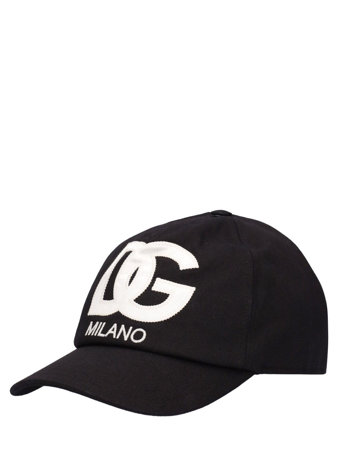 DOLCE & GABBANA Embroidered Logo Cotton Baseball Hat