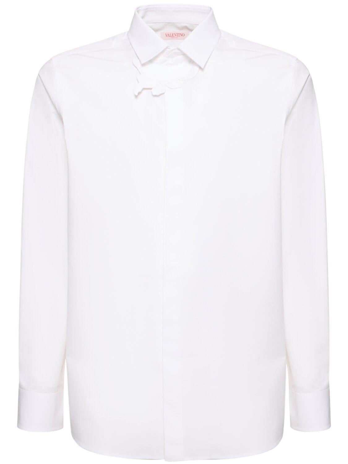 VALENTINO Cotton Shirt with Flower