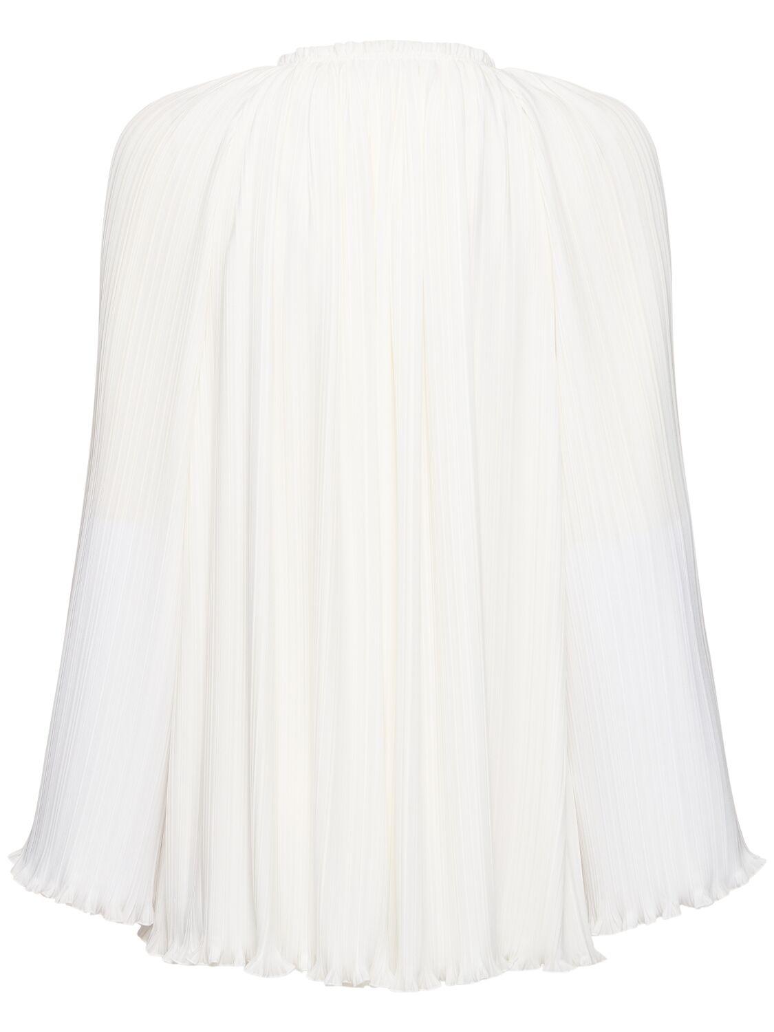 LANVIN Pleated Flared Long Sleeve Shirt