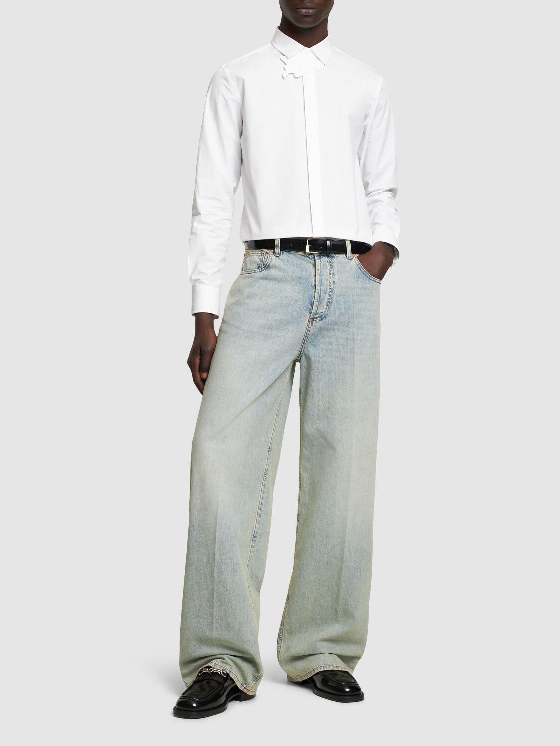 VALENTINO Cotton Shirt with Flower