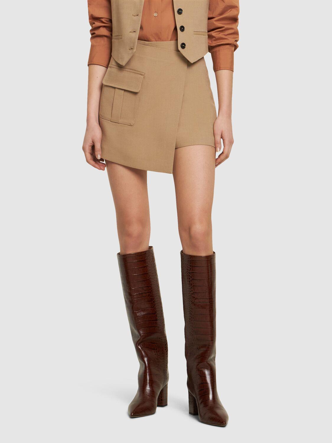 PARIS TEXAS Anja Croc Embossed Tall Boots