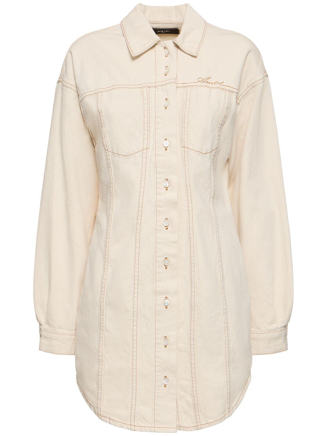 AMIRI Cotton Denim Long Shirt