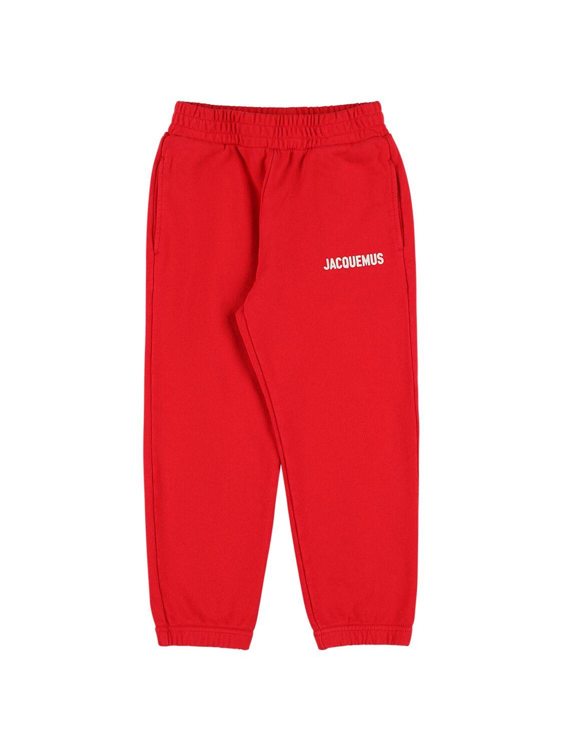 JACQUEMUS Logo Print Cotton Sweatpants