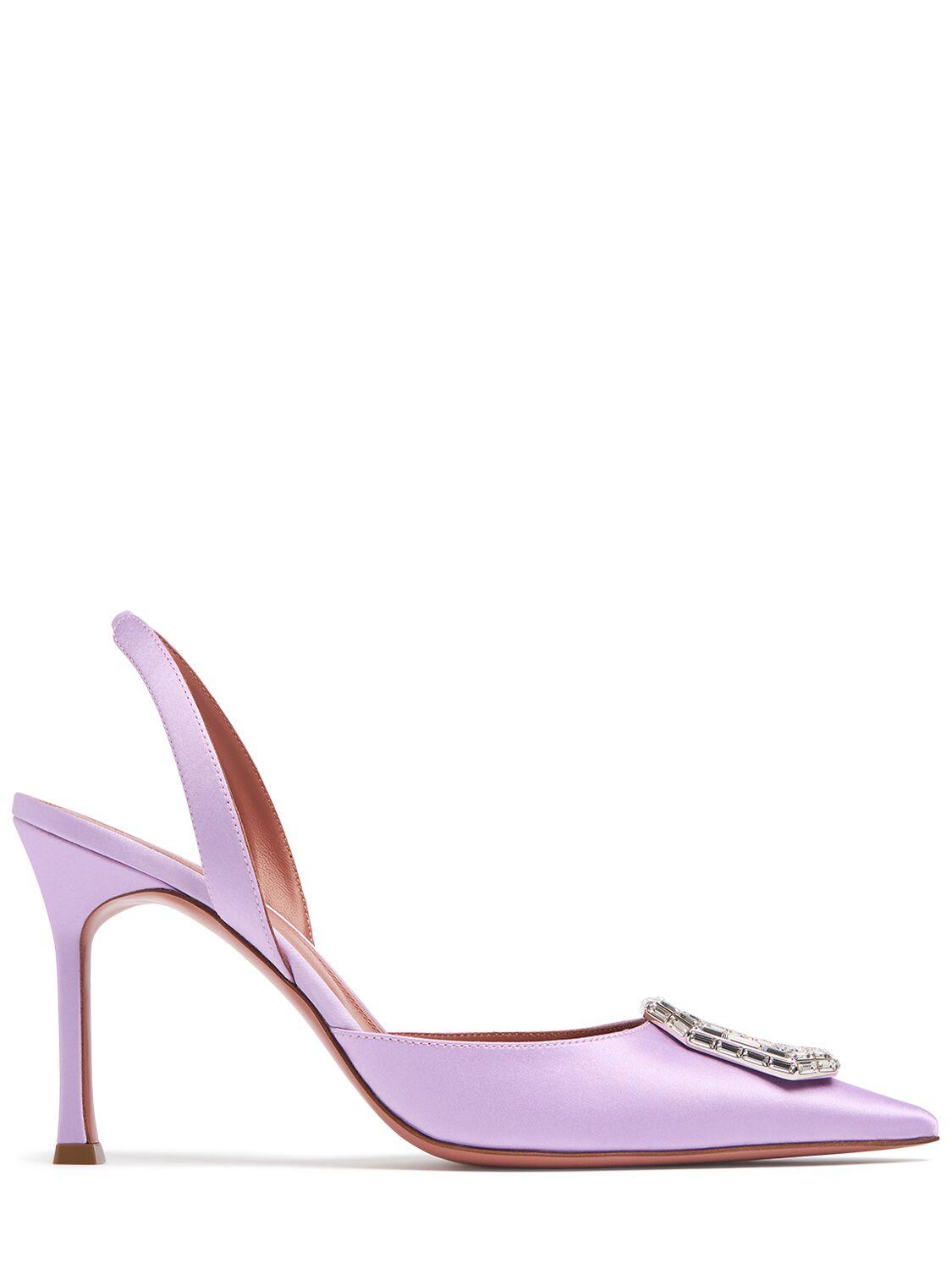 AMINA MUADDI Camelia Satin Heels