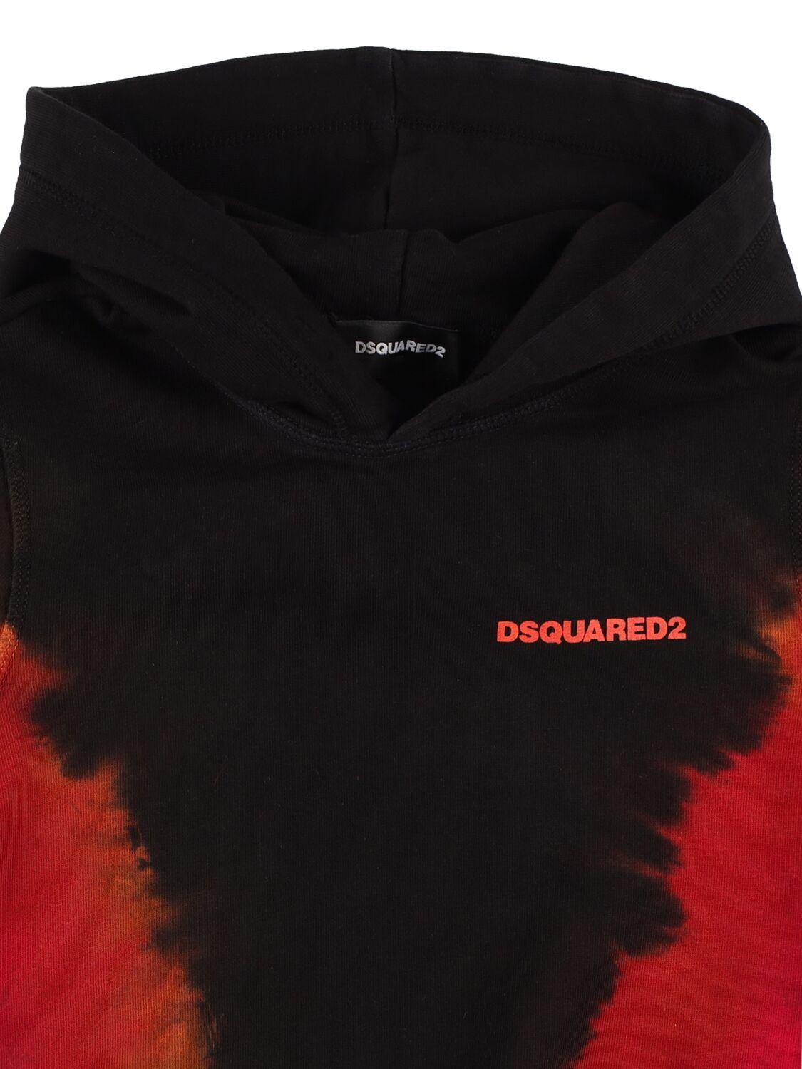 DSQUARED2 Printed Cotton Hooded Sweatshirt