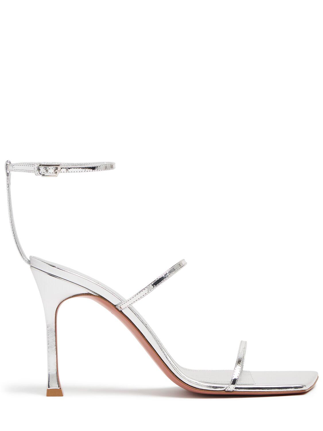 AMINA MUADDI Maya Mirror Leather Sandals
