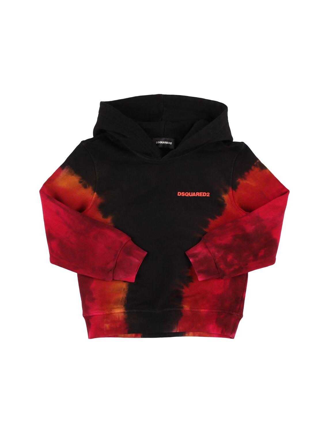 DSQUARED2 Printed Cotton Hooded Sweatshirt