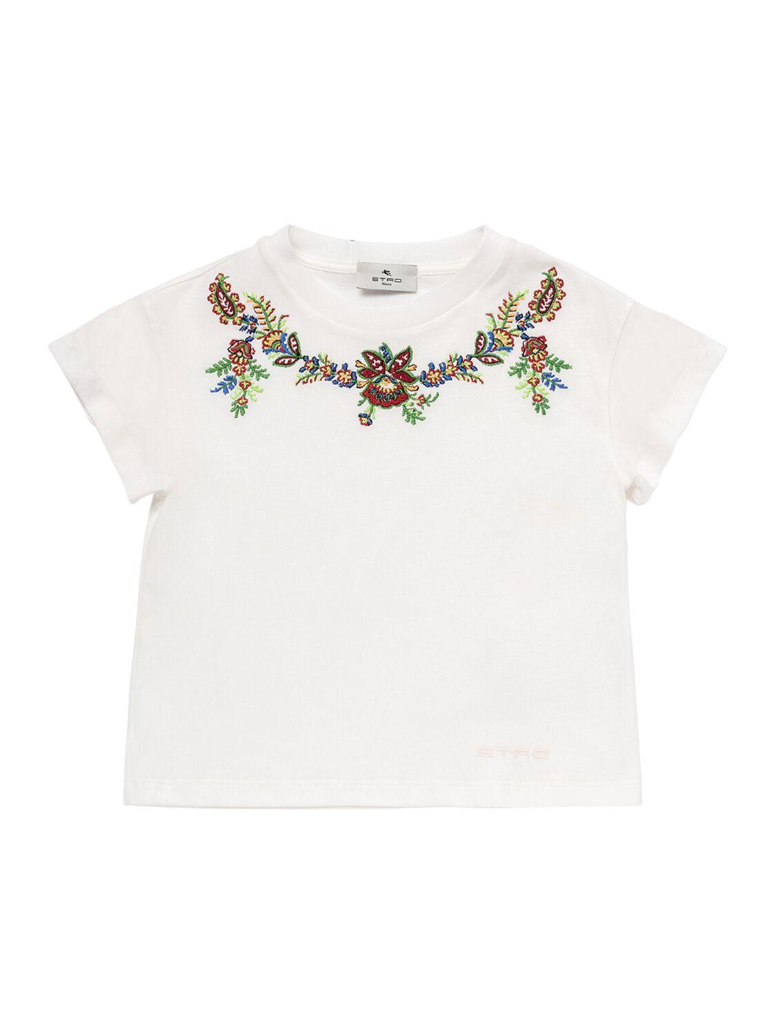 ETRO Cotton Jersey T-shirt with Embroidery