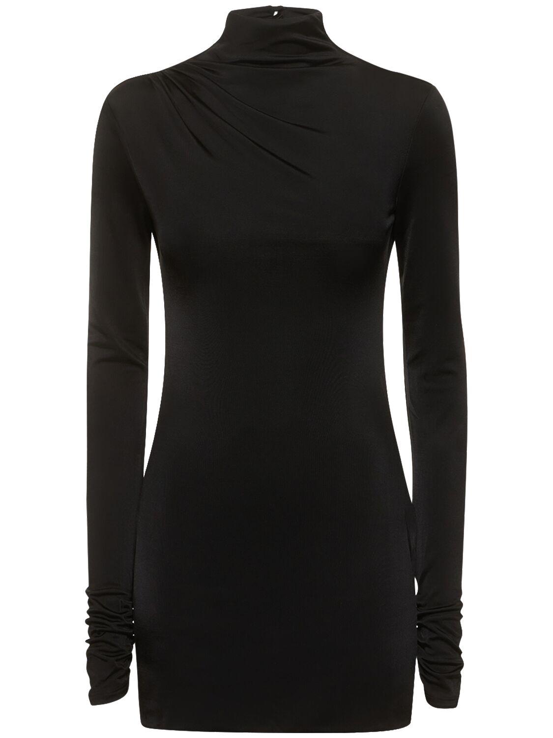 THE ANDAMANE Parker Stretch Jersey Cutout Mini Dress