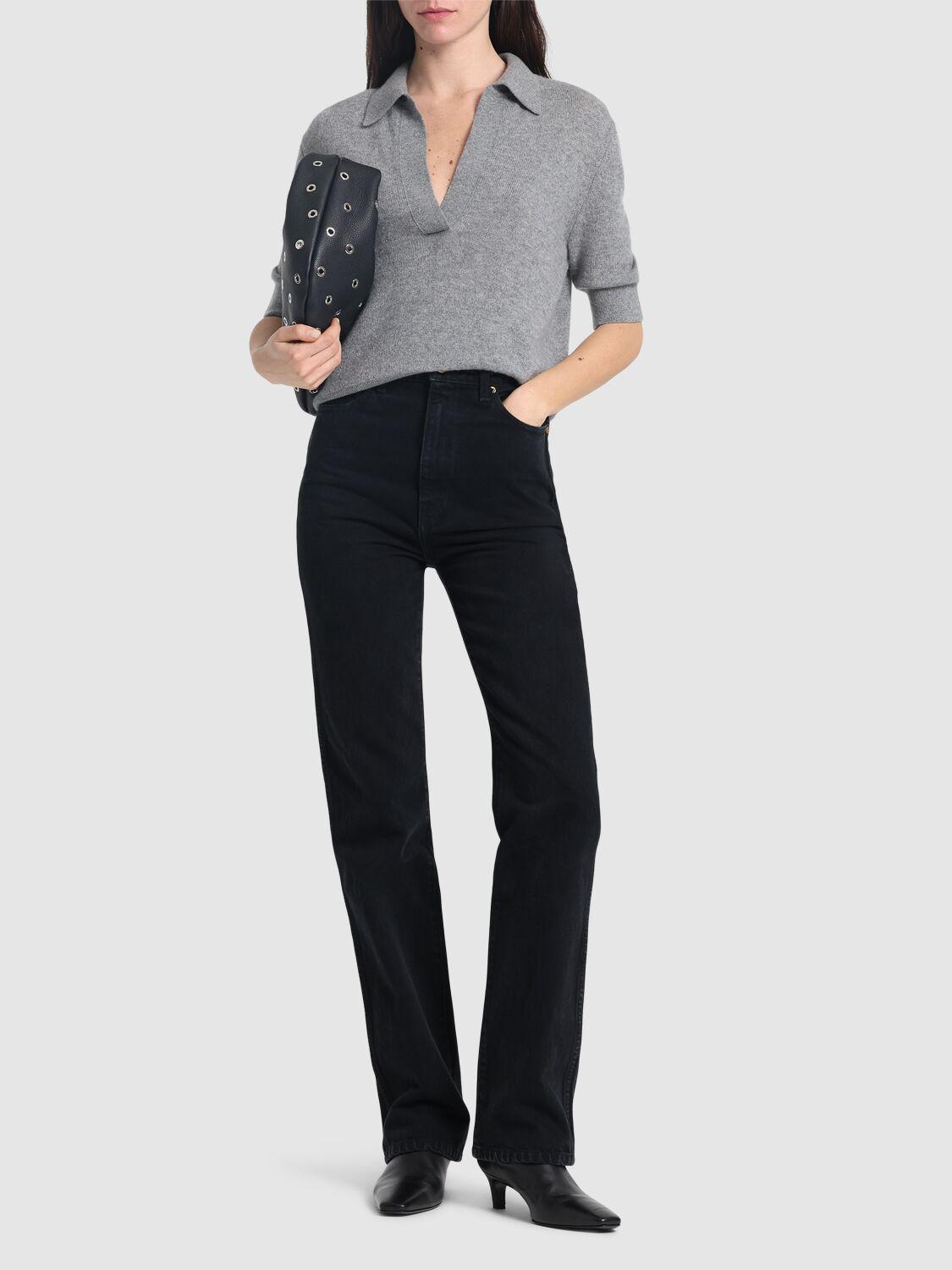 KHAITE Danielle High Rise Straight Jeans