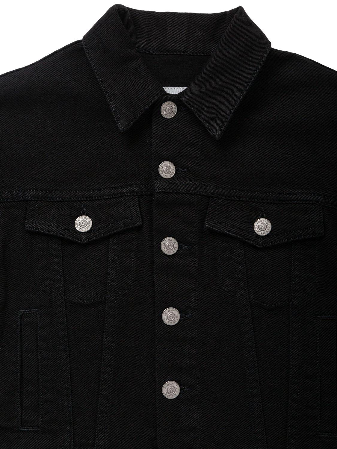 MM6 MAISON MARGIELA Embroidered Logo Cotton Denim Jacket