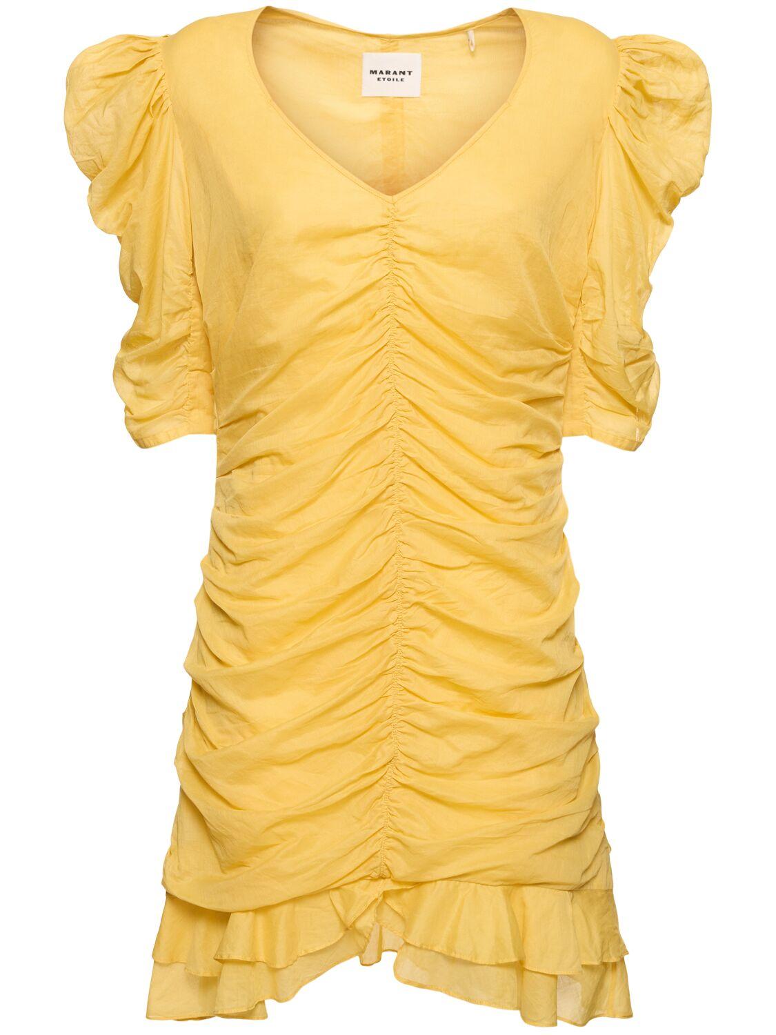 MARANT ETOILE Sireny Gathered Cotton Mini Dress
