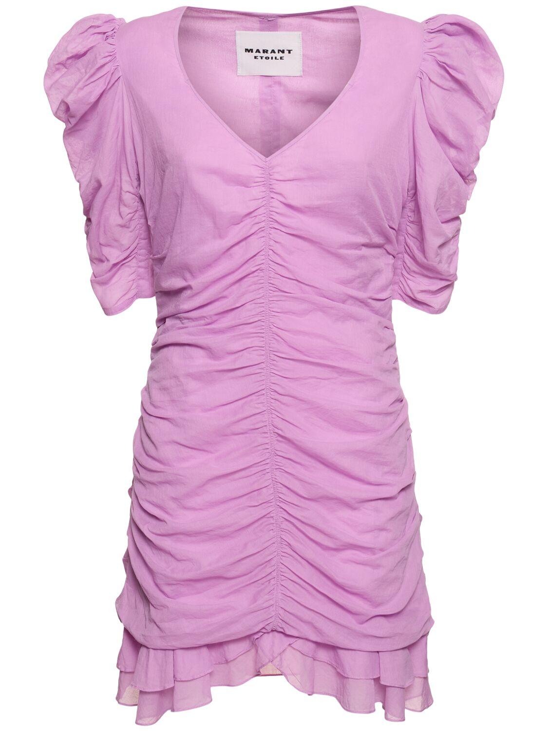 MARANT ETOILE Sireny Gathered Cotton Mini Dress