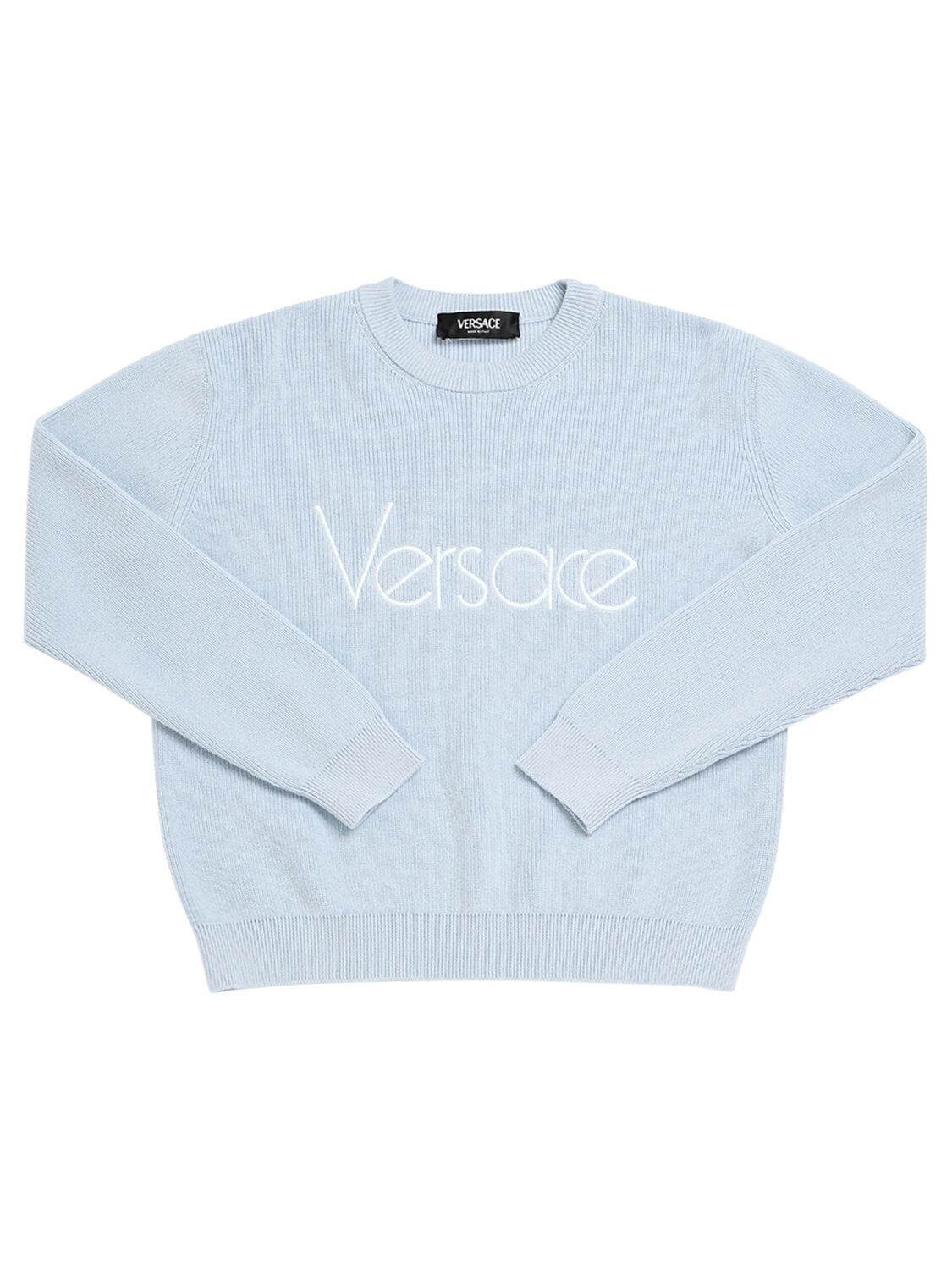 VERSACE Embroidered Cotton Sweatshirt
