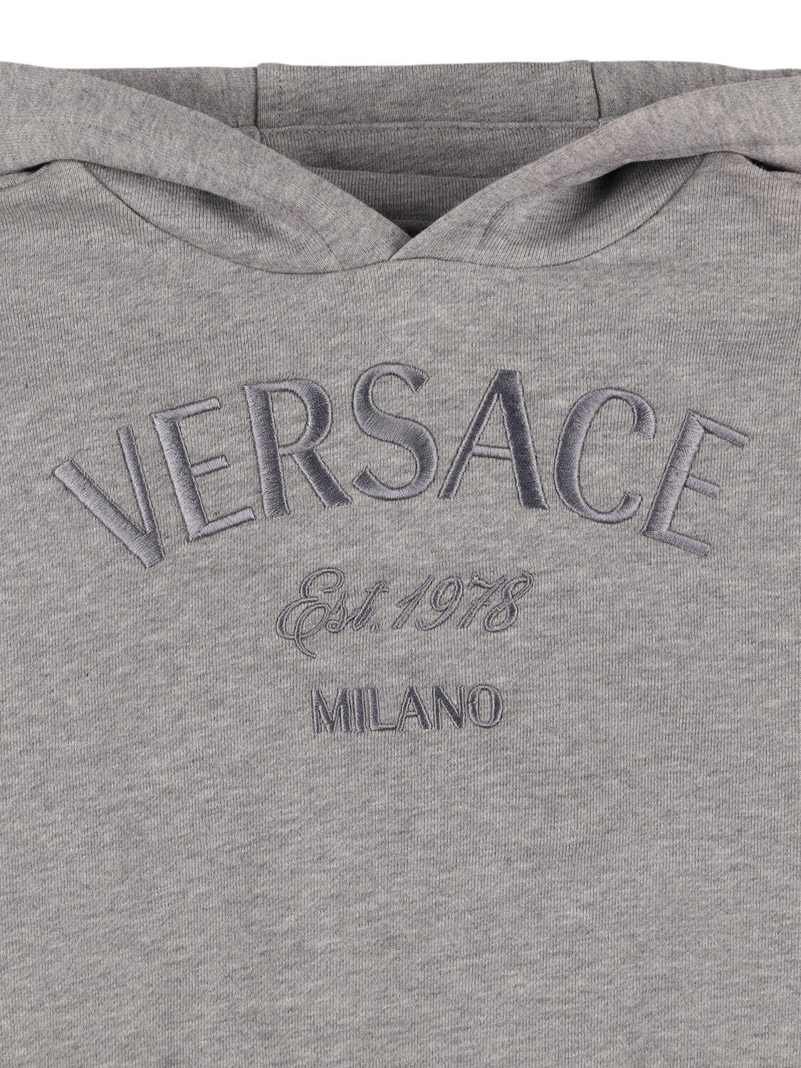 VERSACE Embroidered Hooded Sweatshirt