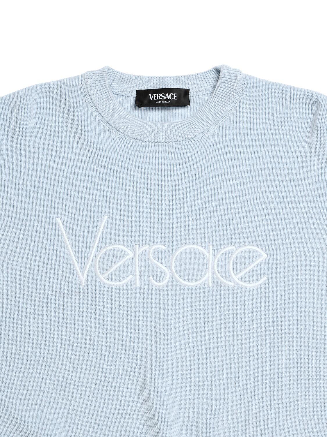VERSACE Embroidered Cotton Sweatshirt