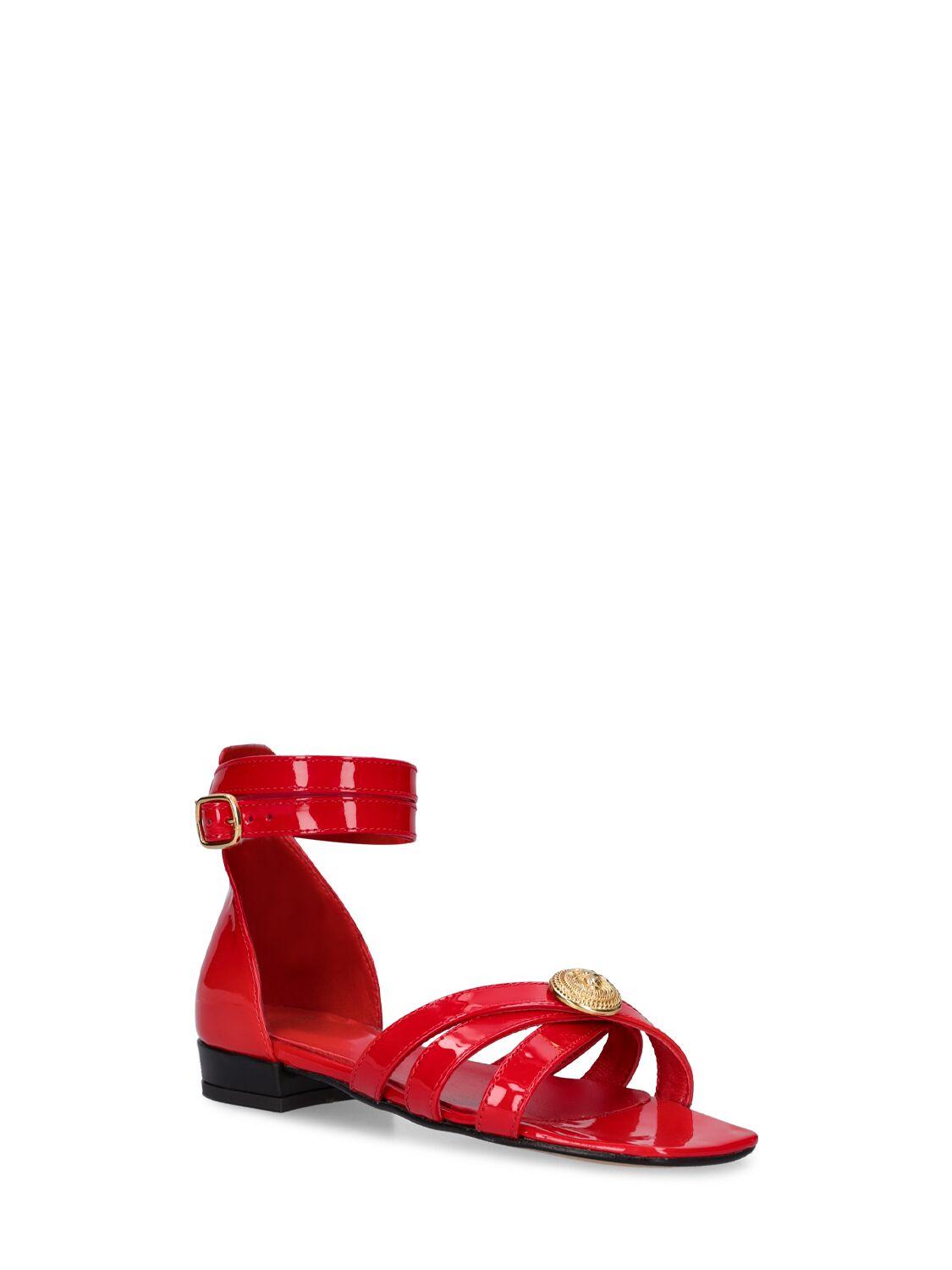 BALMAIN Patent Leather Sandals