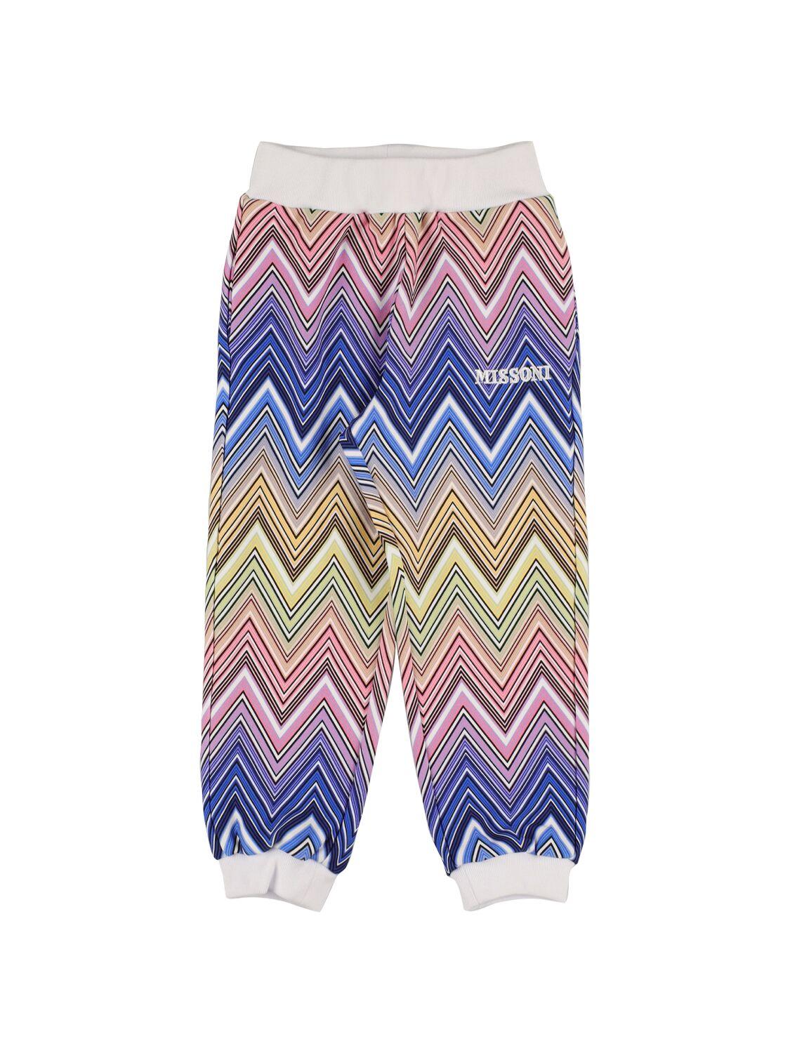MISSONI Zig Zag Printed Cotton Sweatpants