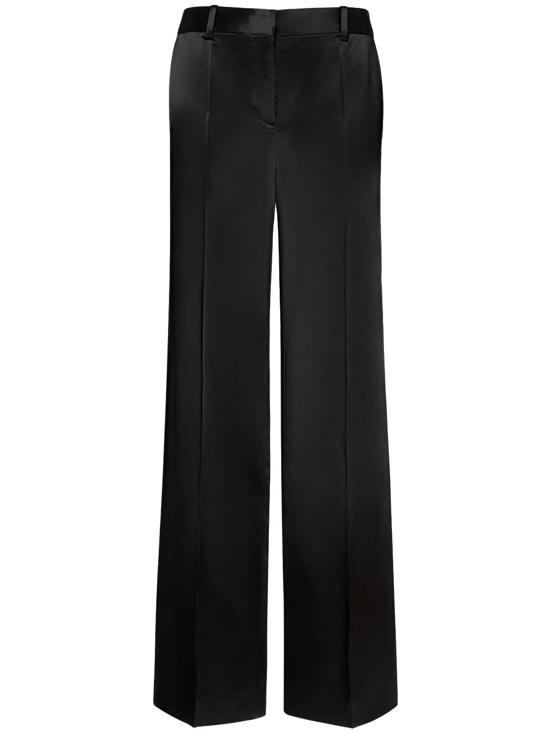 THE ROW Encore Midrise Satin Flared Pants
