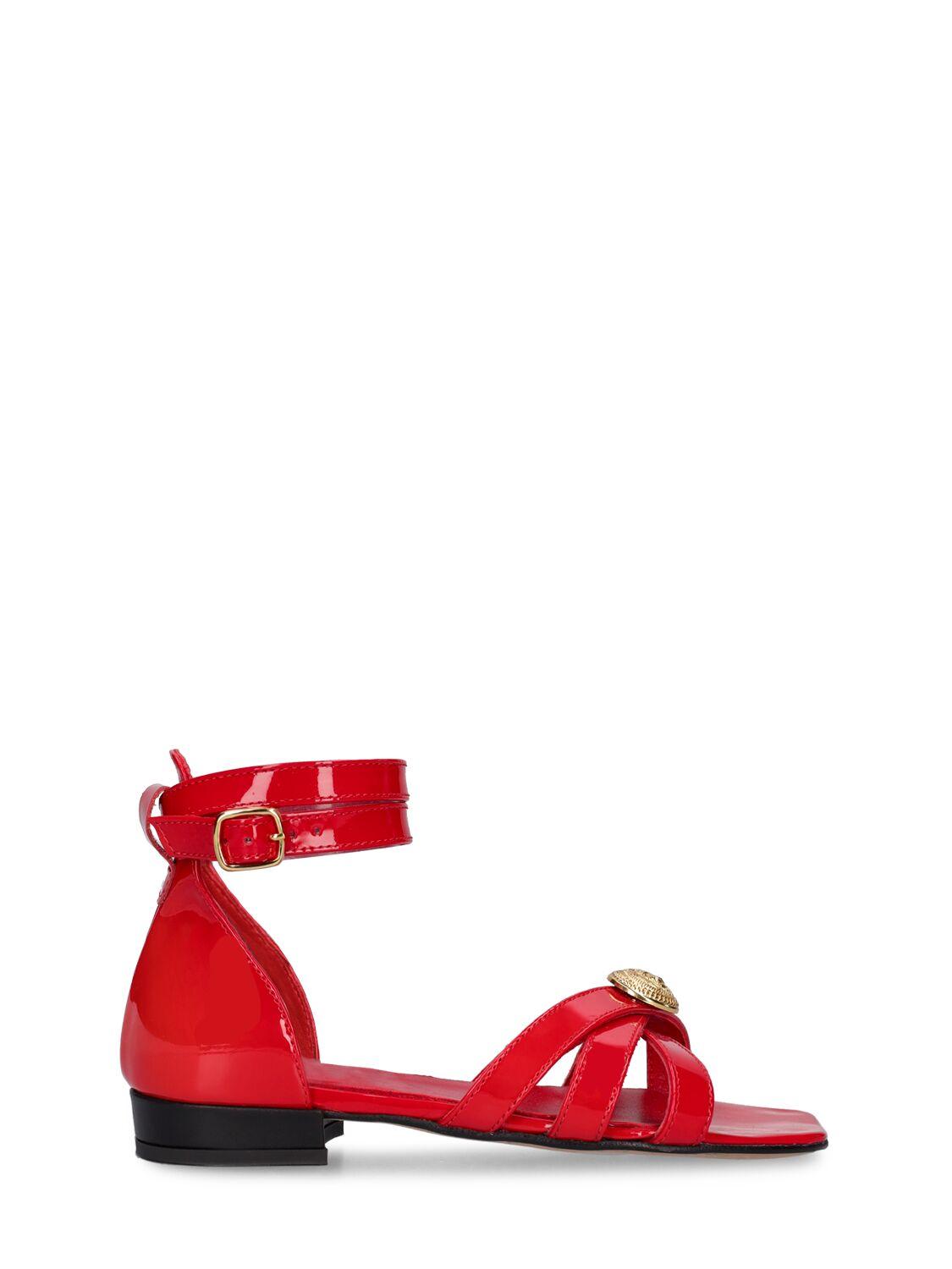 BALMAIN Patent Leather Sandals