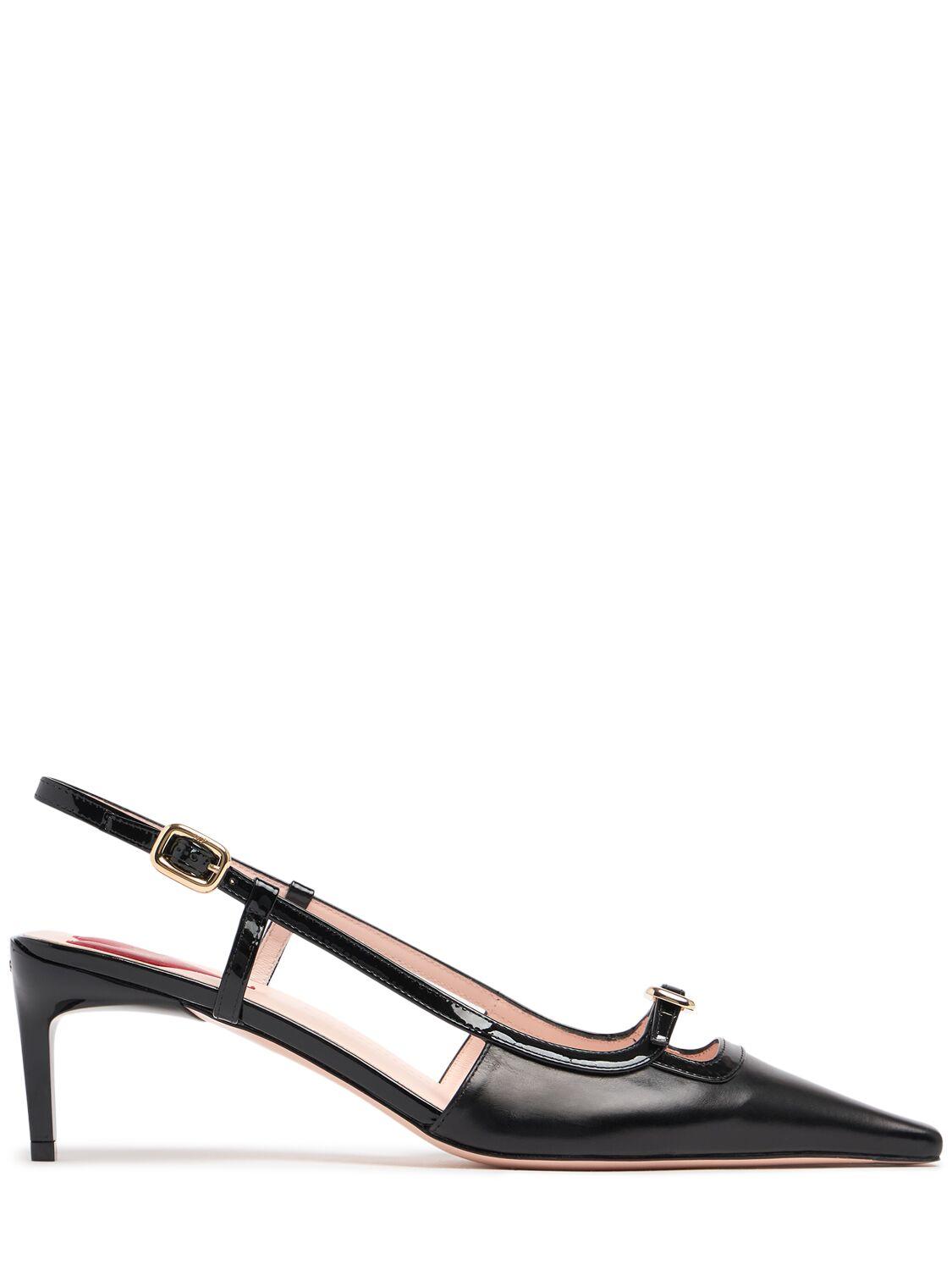 ROGER VIVIER Mini Buckle Leather Slingbacks