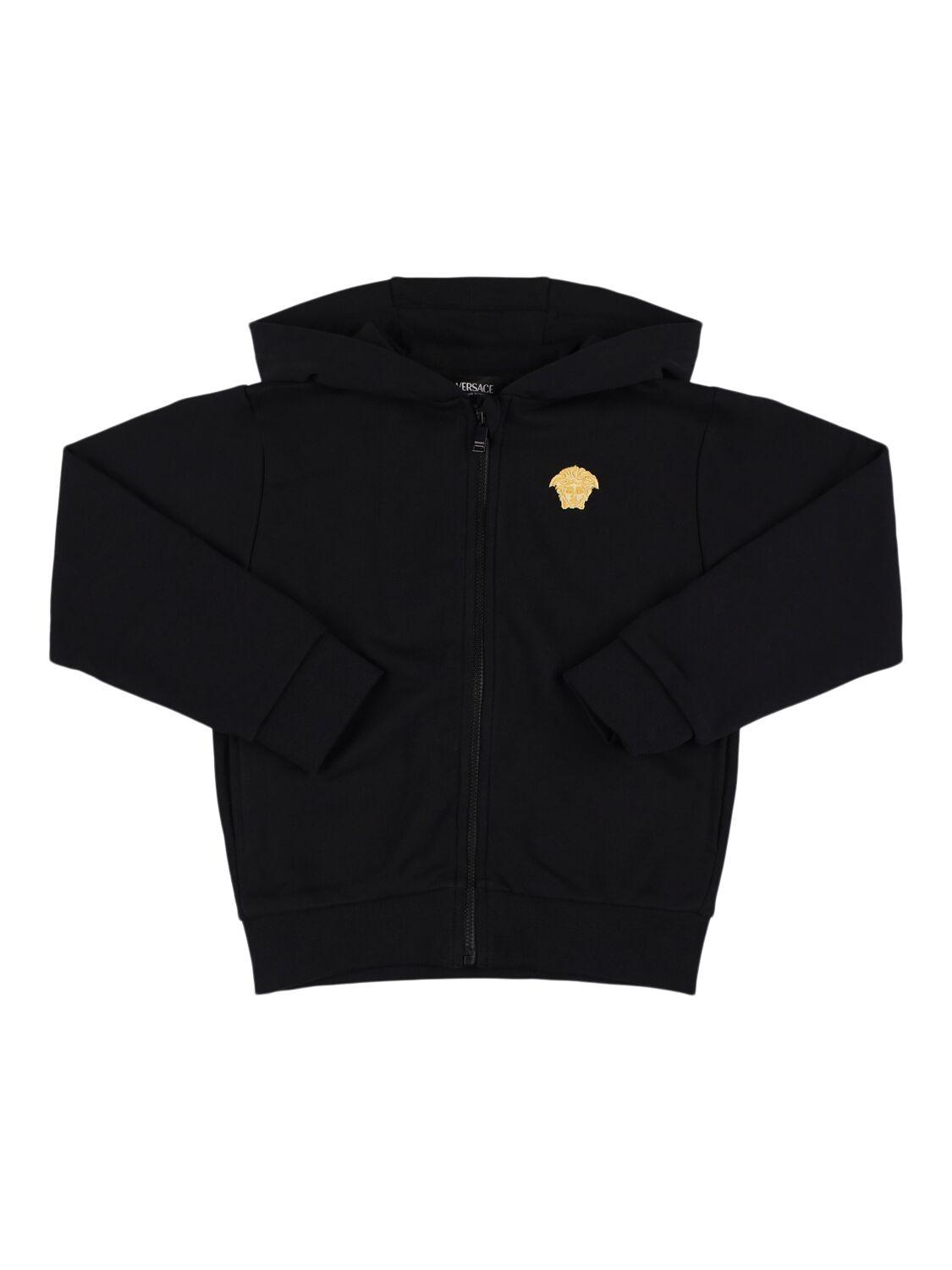 VERSACE Cotton Zip-up Sweatshirt