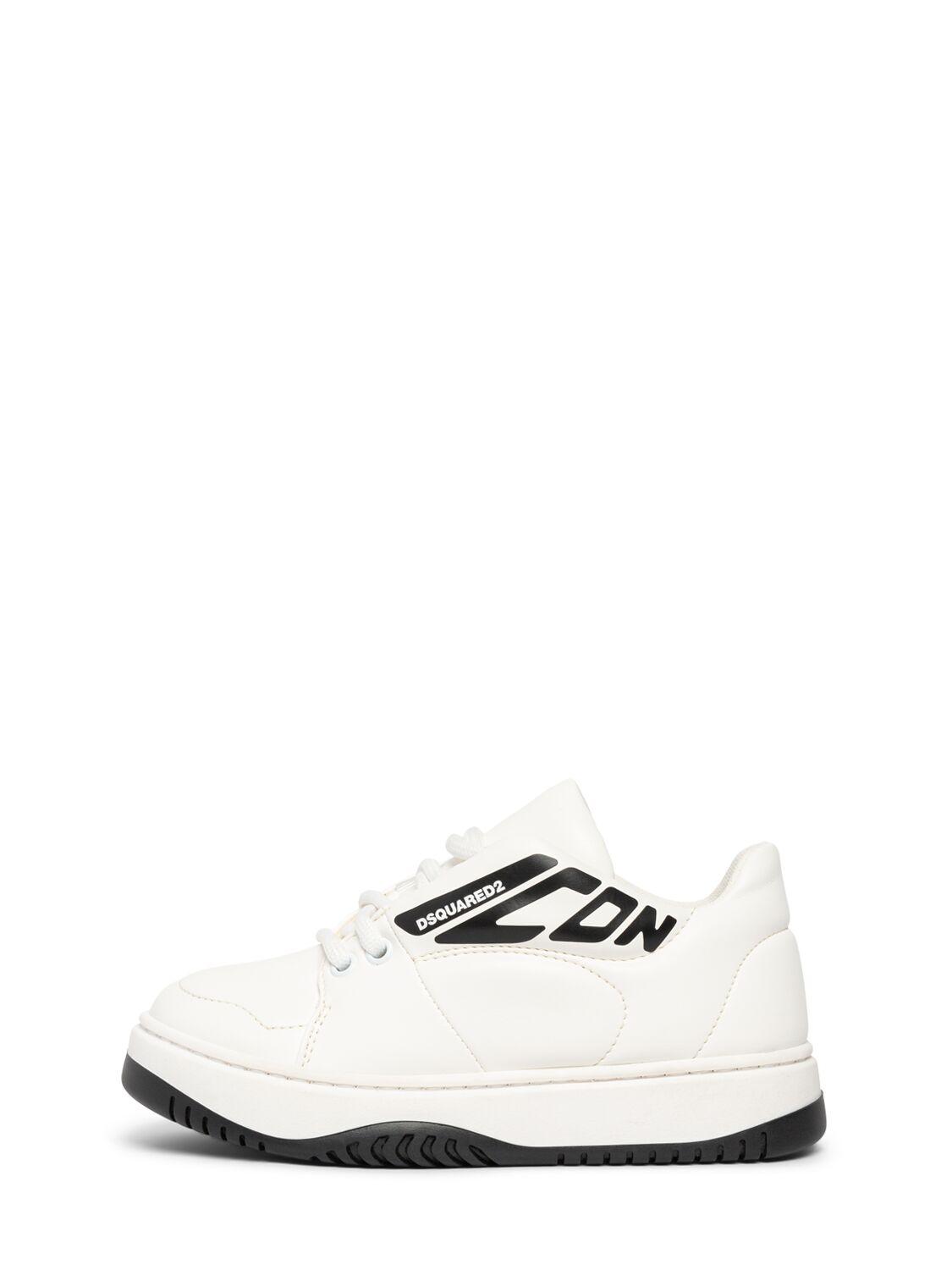 DSQUARED2 Printed Poly Lace-up Sneakers